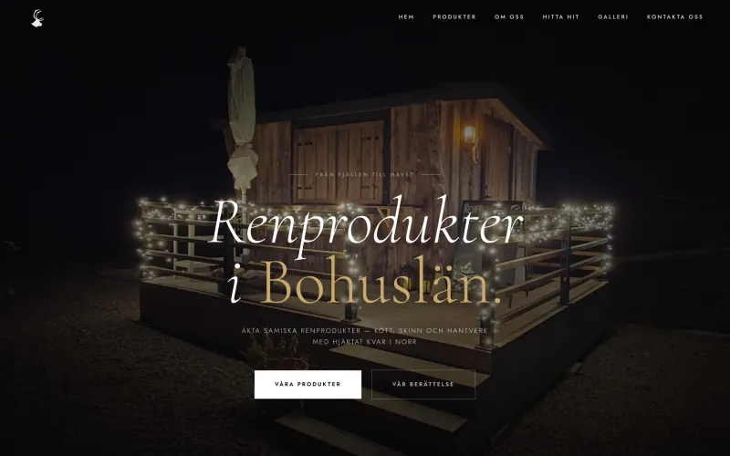 Renprodukter Bohusläns startsida på dator